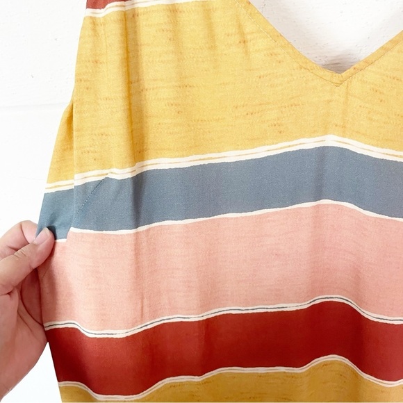 Vix by Paula Hermanny Guadalupe Milos Long Maxi Striped Multicolor Dress Medium - Picture 6 of 12